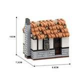 GOBRICKS MOC 139130 Medieval Small House Compatible with Lion Knight Castle
