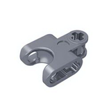 GOBRICKS GDS-1205 Axle Connector 2 x 3 with Ball Joint Socket - Closed Sides, Straight Forks with Open Axle
