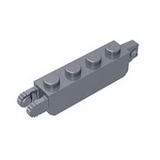 GOBRICKS GDS-1120 Hinge Brick 1 x 4 Locking with 1 Finger Vertical End and 2 Fingers Vertical End, 9 Teeth
