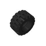 GOBRICKS GDS-1069 Tire 21mm D. x 12mm - Offset Tread Small Wide