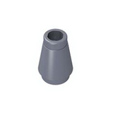 GOBRICKS GDS-606 Cone 1 x 1 without Top Groove