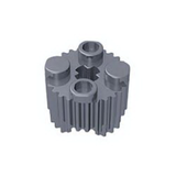 GOBRICKS GDS-748  Round 2 x 2 with Axle Hole and Grille / Fluted Profile