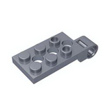GOBRICKS GDS-853 Hinge Plate 2 x 4 with Pin Hole and 3 Holes - Top