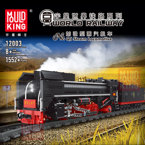 Mould King 12003 RC QJ Steam Locomotive