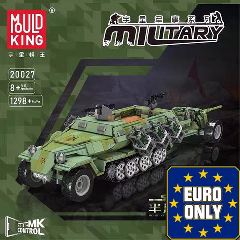 Mould King 20027 Half-track armored vehicle anti-tank gun OVP EU Warehouse Version