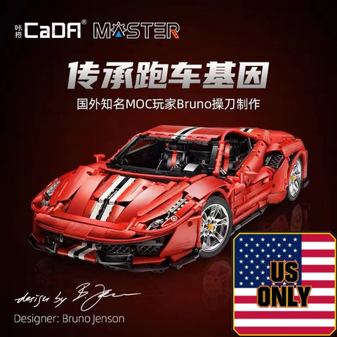 CADA C61042 1:8 RC Ferrari 488 Pista OVP US Warehouse Version