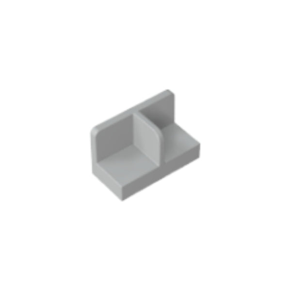GOBRICKS GDS-2027 Panel 1 x 2 x 1 with Rounded Corners and Center Divider