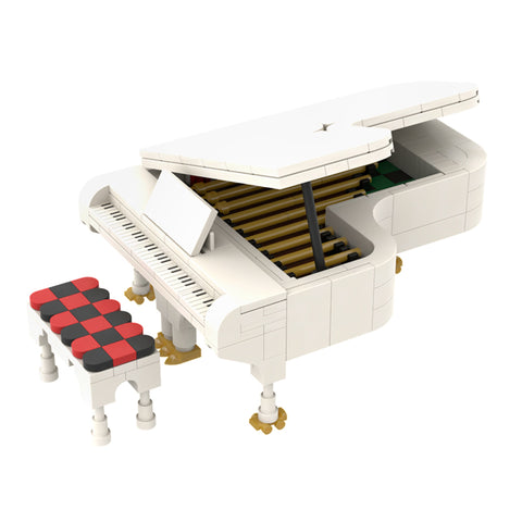 GOBRICKS MOC 141786 Grand Piano White