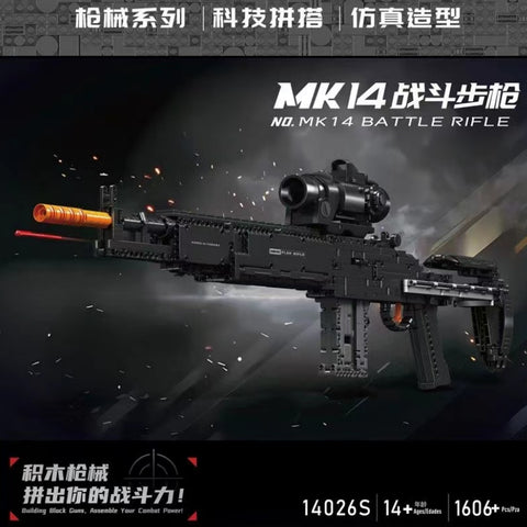 Mould King 14026S MK14 Battle Rifle Toygun