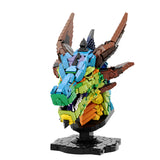 GOBRICKS MOC A1101Y01 Colorful dragon head (optimized version)