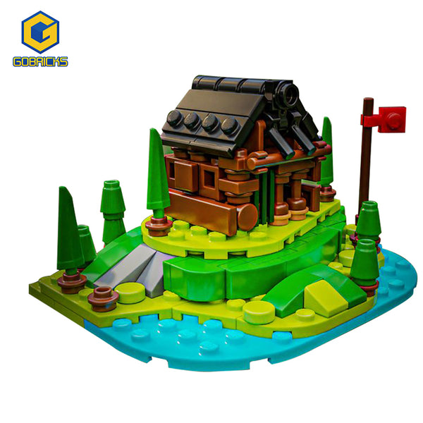 GOBRICKS MOC 44417 Microscale Mountain Cabin