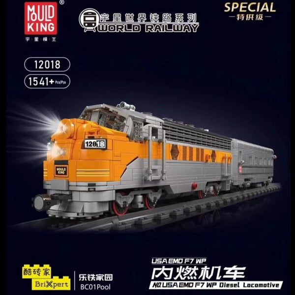 Mould King 12018 USA EMD F7 WP Diesel Locomotive