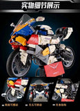 Wangao 388001 Kawasaki Ninja H2R Gundam Version motorcycle RX-78-2
