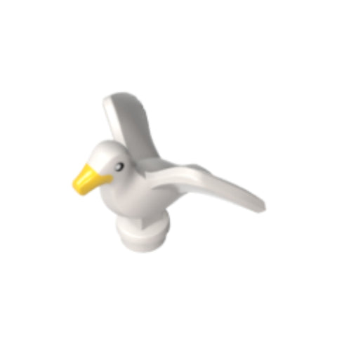 GOBRICKS GDS-90076-DE2601 Seagull with Bright Light Orange Beak