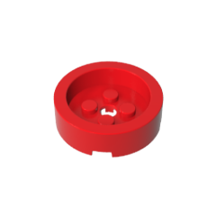 GOBRICKS GDS-90091 Round 4 x 4 with Recessed Center and Hole