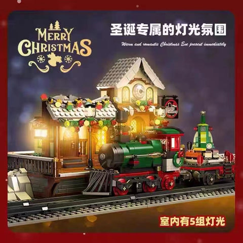 JIE STAR 89142 The Railway Station At Christmas