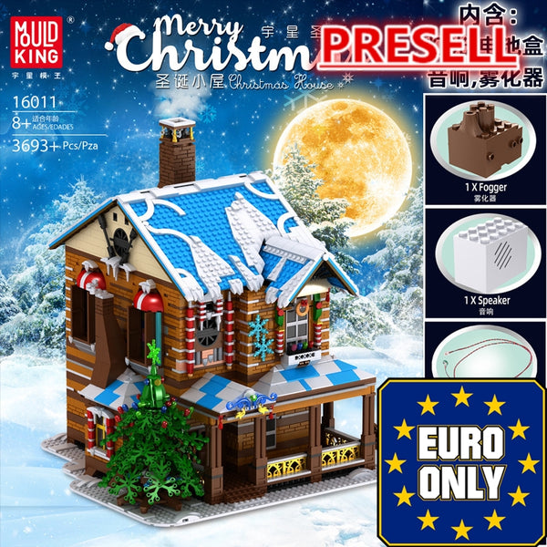 Mould King 16011 The Christmas House with sound, lights and steam OVP EU Warehouse Version