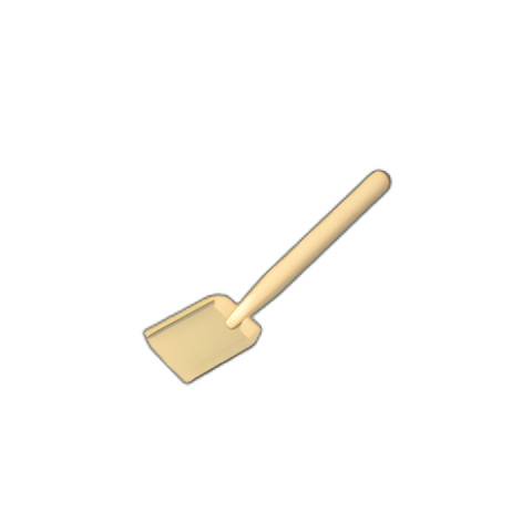 GOBRICKS GDS-2129 Utensil Shovel / Spade - Handle with Round End