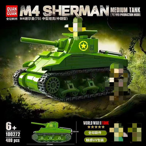 Quan Guan 100272 WWII M4 Sherman