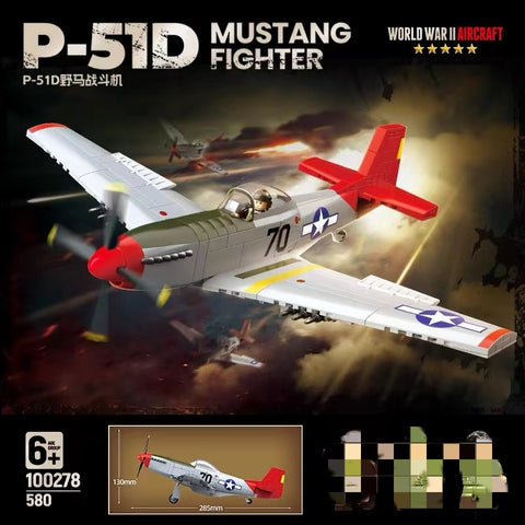 Quan Guan 100278 WWII P-51D Mustang Fighter