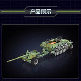 Mould King 20027 Half-track armored vehicle anti-tank gun