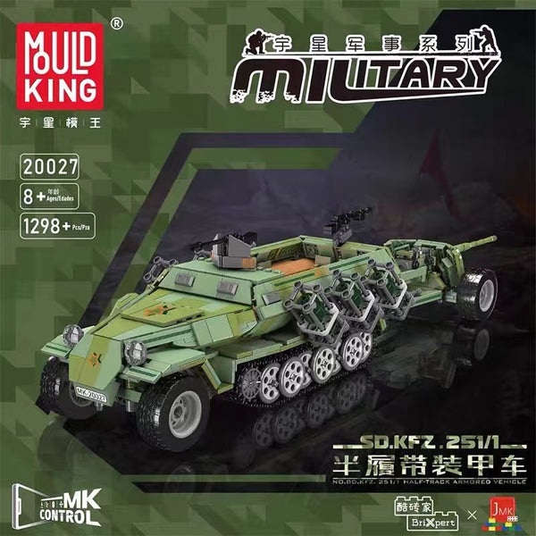 Mould King 20027 Half-track armored vehicle anti-tank gun