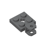 GOBRICKS GDS-1072 Modified 2 x 2 with Tow Ball Socket, Short, Flattened with Holes and Axle Hole in Center
