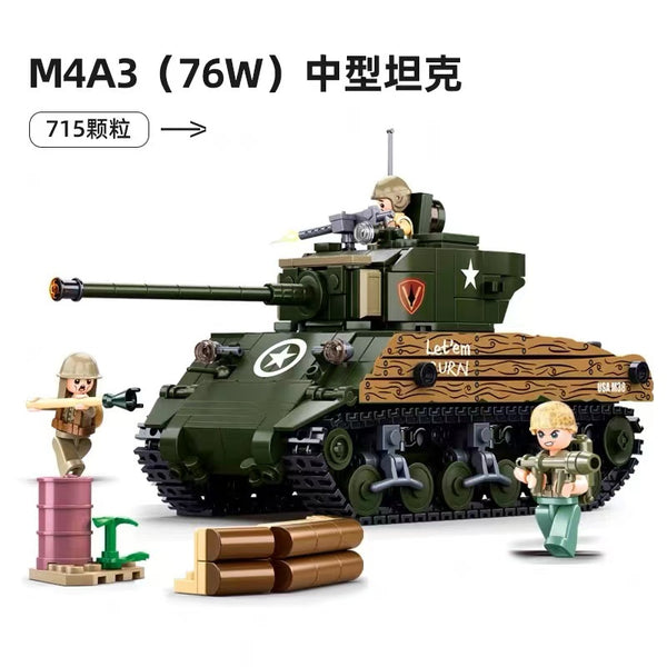 SLUBAN M38-B1110 World War II Pacific Storm: The Sherman M4A3 76W Tank