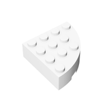 GOBRICKS GDS-1014 Brick, Round Corner 4 x 4 Full Brick - Your World of Building Blocks