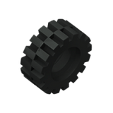 GOBRICKS GDS-1071 Tire 15mm D. x 6mm Offset Tread Small