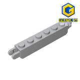 GOBRICKS GDS-1083 Hinge Brick 1 x 6 Locking with 1 Finger Vertical End and 2 Fingers Vertical End, 9 Teeth - Your World of Building Blocks