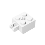 GOBRICKS GDS-1085 Hinge Brick 2 x 2 Locking with 2 Fingers Vertical and Axle Hole - Your World of Building Blocks