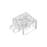 GOBRICKS GDS-1085 Hinge Brick 2 x 2 Locking with 2 Fingers Vertical and Axle Hole - Your World of Building Blocks