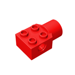 GOBRICKS GDS-1087 Technic, Brick Modified 2 x 2 with Pin Hole, Rotation Joint Socket - Your World of Building Blocks