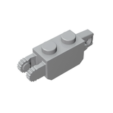 GOBRICKS GDS-1119 Hinge Brick 1 x 2 Locking with 1 Finger Vertical End and 2 Fingers Vertical End, 9 Teeth - Your World of Building Blocks