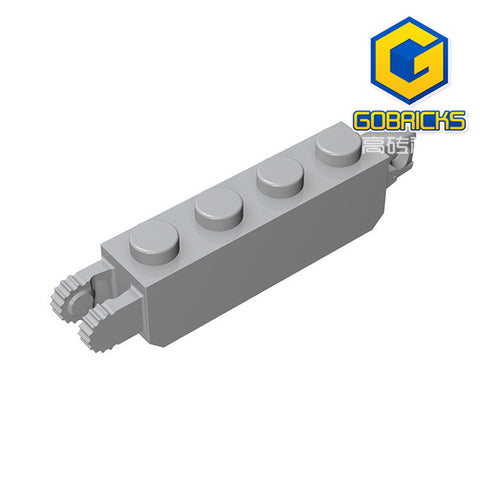 GOBRICKS GDS-1120 Hinge Brick 1 x 4 Locking with 1 Finger Vertical End and 2 Fingers Vertical End - Your World of Building Blocks
