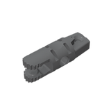 GOBRICKS GDS-1142 Hinge Cylinder 1 x 3 Locking with 1 Finger and 2 Fingers on Ends, 9 Teeth, without Hole