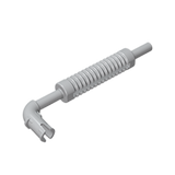 GOBRICKS GDS-1344 Exhaust Pipe with Technic Pin, Flat End and Pin with Round Hole