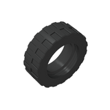 GOBRICKS GDS-1481 Tire 17.5mm D. x 6mm with Shallow Staggered Treads - Band Around Center of Tread