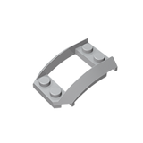GOBRICKS GDS-1508 Wedge 4 x 3 Open with Cutout and 4 Studs