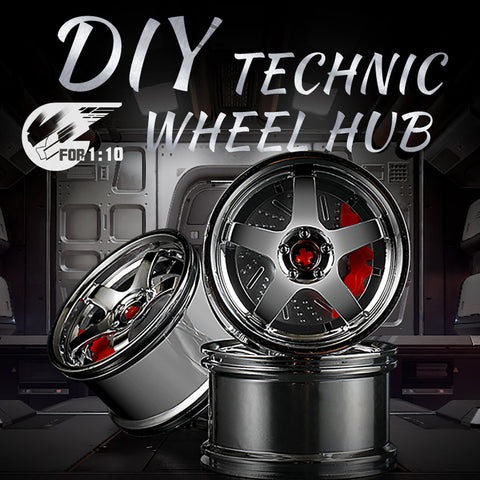 DIY 1:10 Technic Wheel Hub Chrome Wheels