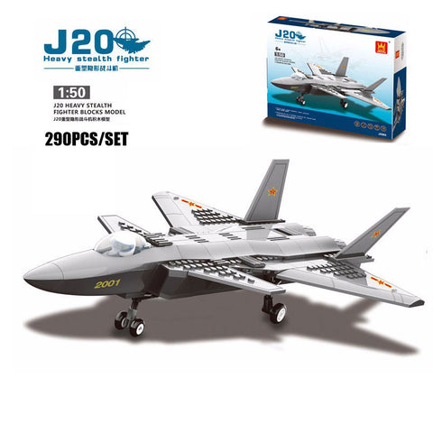 WANGE JX003 J20 Heavy Stealth Military Fighter - Your World of Building Blocks