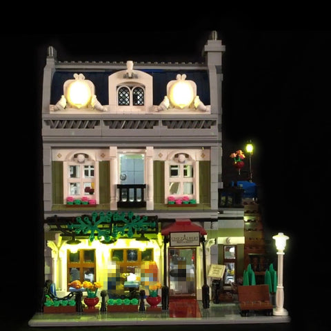 DIY LED Light Up Kit For Parisian Restaurant 15010 - Your World of Building Blocks