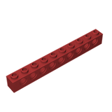 GOBRICKS GDS-628 Technic, Brick 1 x 10 with Holes - Your World of Building Blocks