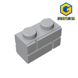 GOBRICKS GDS-631 Brick, Modified 1 x 2 with Masonry Profile (Brick Profile) - Your World of Building Blocks