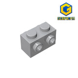 GOBRICKS GDS-648 Brick, Modified 1 x 2 with Studs on 2 Sides - Your World of Building Blocks