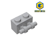 GOBRICKS GDS-652 Brick, Modified 1 x 2 with Handle - Your World of Building Blocks