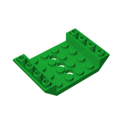 GOBRICKS GDS-684  Inverted 45 6 x 4 Double with 4 x 4 Cutout and 3 Holes