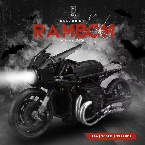 K-BOX 10518 1:5 Batman Batcycle RAMBOM