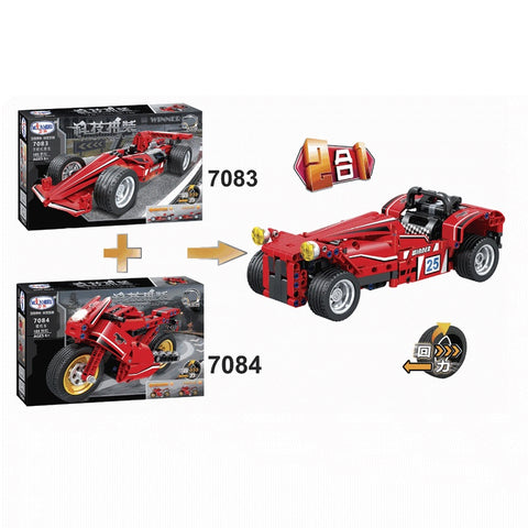 WINNER 7083+7084 The Formula Racing 2 in 1 - Your World of Building Blocks